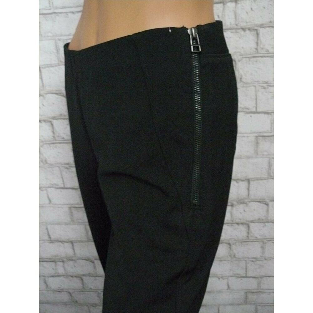 $300 Pink Tartan Black Structured Knit Seamed Trouser Pants Split Hem 4 NEW - Picture 3 of 16